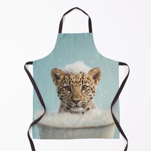 Item preview, Baby Leopard Bubble Bath Cute Nursery Bathroom Wall Art designed and sold by LazyOwlStore.