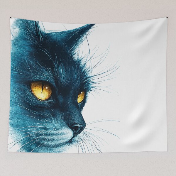 Item preview, Golden Eyes Blue Sea Cat designed and sold by GRFORA.
