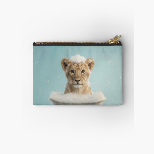 Item preview, Baby Lion Cub Bubble Bath Cute Nursery Bathroom Wall Art designed and sold by LazyOwlStore.