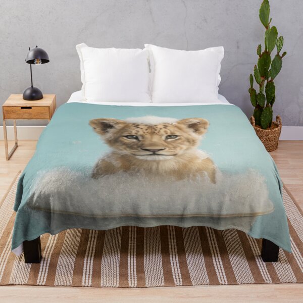 Item preview, Baby Lion Cub Bubble Bath Cute Nursery Bathroom Wall Art designed and sold by LazyOwlStore.