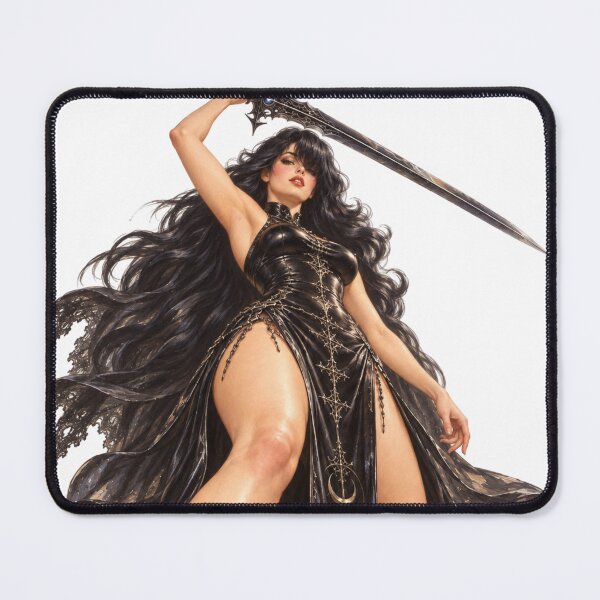 Item preview, Dark Fantasy Warrior Pin Up – Gothic Sword Maiden designed and sold by Cosplayvintage.