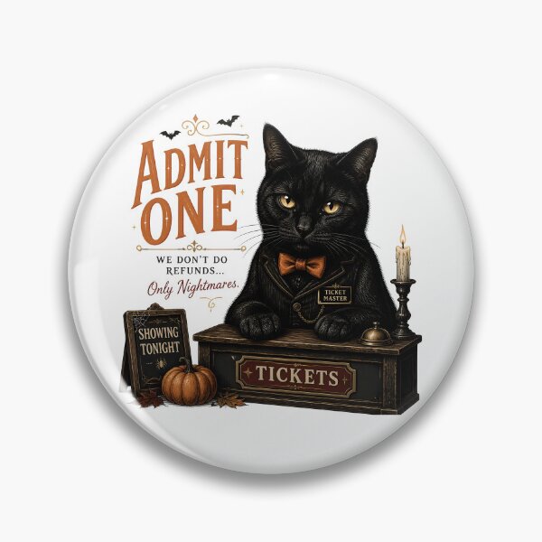 Item preview, Midnight Ticket Cat Gothic Folk Illustration Halloween designed and sold by RoyesButler.