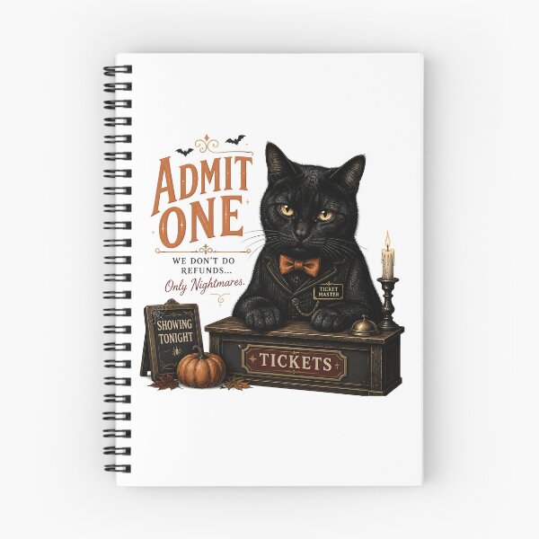 Item preview, Midnight Ticket Cat Gothic Folk Illustration Halloween designed and sold by RoyesButler.