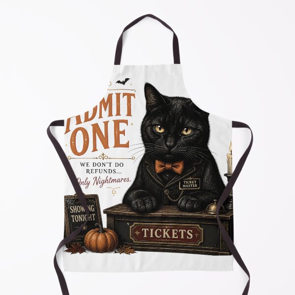 Item preview, Midnight Ticket Cat Gothic Folk Illustration Halloween designed and sold by RoyesButler.