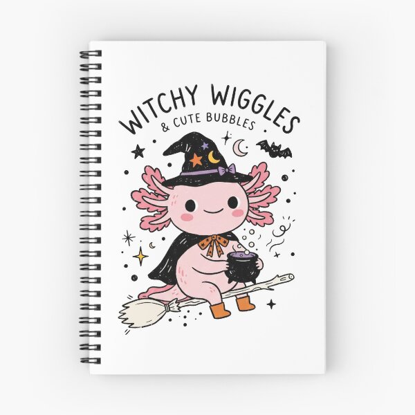 Item preview, Cute Witchy Axolotl Halloween Broom Cauldron designed and sold by SayMaria.