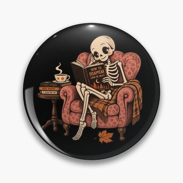 Item preview, How to Disappear Skeleton Reader Cozy Bookish designed and sold by erumi.