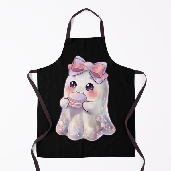 Item preview, Cute Kawaii Ghost Eating a French Macaron Design / Halloween / Cafe / Ghosts / Foodie / Sweet / T-shirts mugs stickers phone case hardcover journal poster designed and sold by TeenLake.