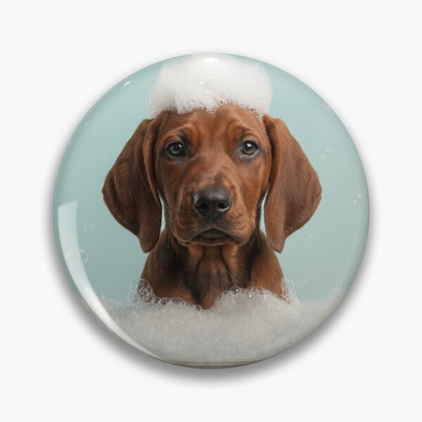 Item preview, Baby Redbone Coonhound Bubble Bath Nursery Bathroom Art designed and sold by LazyOwlStore.