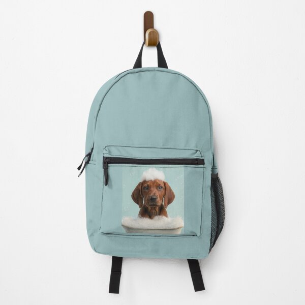 Item preview, Baby Redbone Coonhound Bubble Bath Nursery Bathroom Art designed and sold by LazyOwlStore.