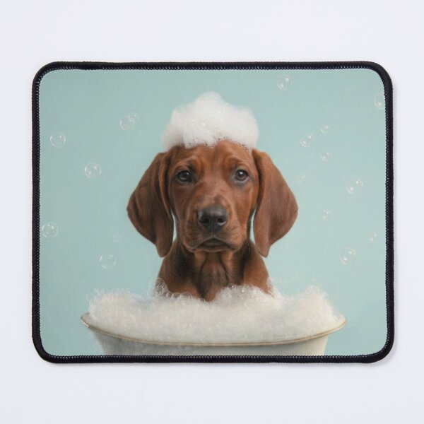 Item preview, Baby Redbone Coonhound Bubble Bath Nursery Bathroom Art designed and sold by LazyOwlStore.