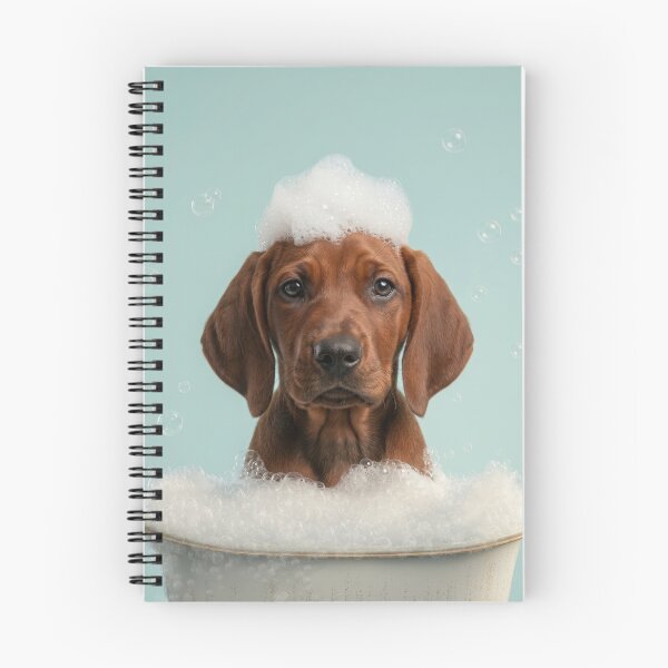 Item preview, Baby Redbone Coonhound Bubble Bath Nursery Bathroom Art designed and sold by LazyOwlStore.