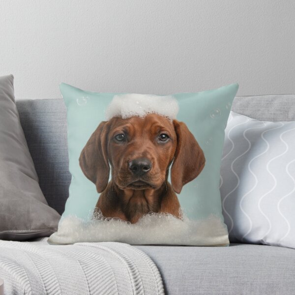 Item preview, Baby Redbone Coonhound Bubble Bath Nursery Bathroom Art designed and sold by LazyOwlStore.