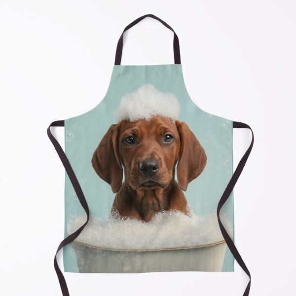 Item preview, Baby Redbone Coonhound Bubble Bath Nursery Bathroom Art designed and sold by LazyOwlStore.