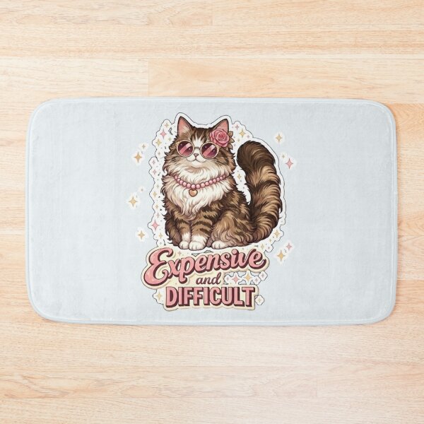 Item preview, Expensive and Difficult - Funny Fancy Cat Quote designed and sold by PetalsPaws.