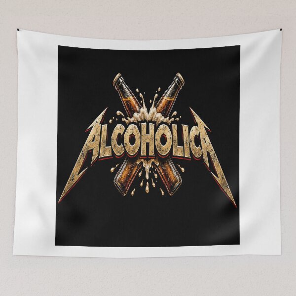Item preview, Alcoholica – Heavy Metal Beer Humor designed and sold by Pecata.