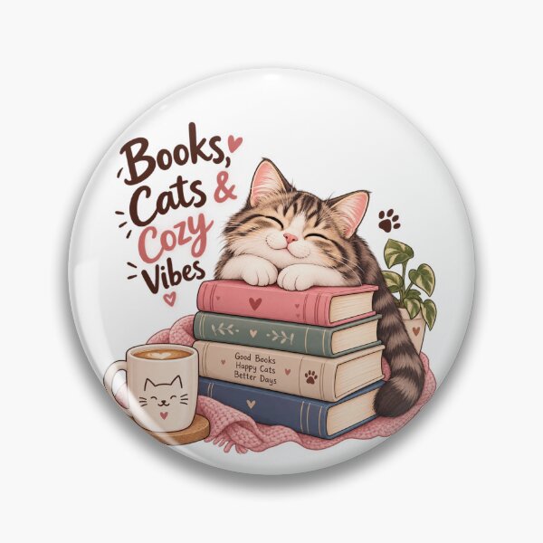 Item preview, Cozy Cat Coffee & Books – Powered by Coffee & Cattitude designed and sold by Mellow paws Designs.