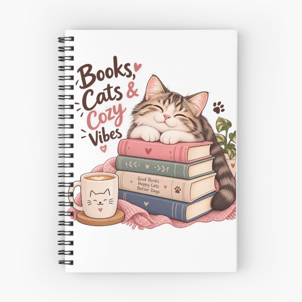 Item preview, Cozy Cat Coffee & Books – Powered by Coffee & Cattitude designed and sold by Mellow paws Designs.