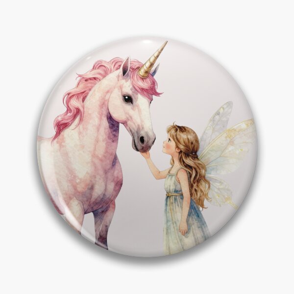 Item preview, Fairy and unicorn friend - magical watercolor fantasy art designed and sold by WildArtIT.