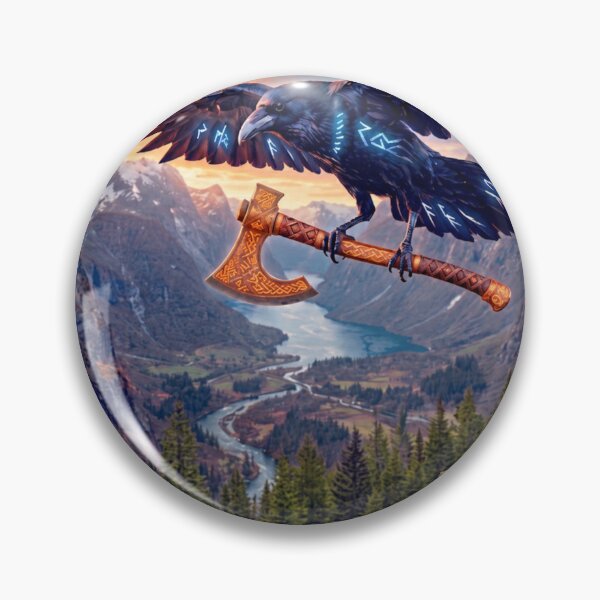 Item preview, Raven carries Nordic Axe designed and sold by mnkyride.