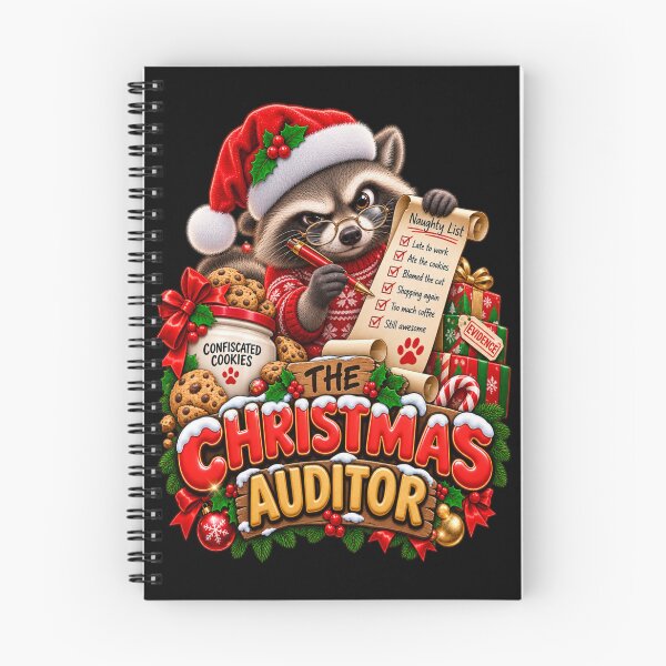 Item preview, The Christmas Auditor Funny Raccoon Corporate Humor designed and sold by StaticEmpire.
