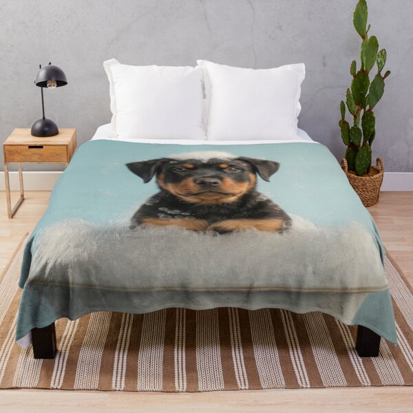 Item preview, Baby Rottweiler Bubble Bath Cute Nursery Bathroom Wall Art designed and sold by LazyOwlStore.