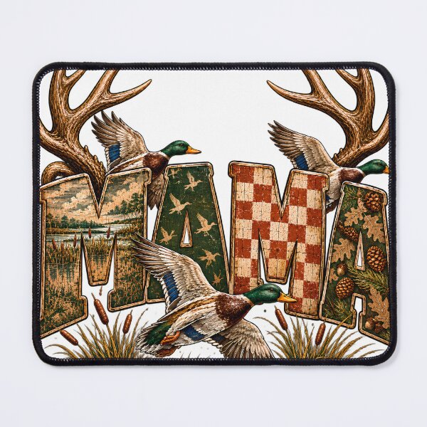 Item preview, Mama Retro Hunting Camo Deer Duck designed and sold by VGAfanatic.