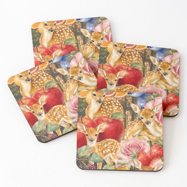 Item preview, Sweet Berry Fawn Collage Scrapbook Design  designed and sold by Pattern Wilde Studio Co..