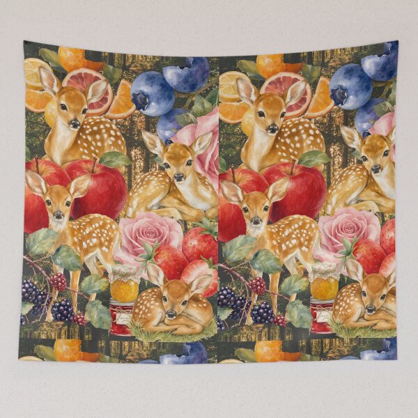 Item preview, Sweet Berry Fawn Collage Scrapbook Design  designed and sold by Pattern Wilde Studio Co..