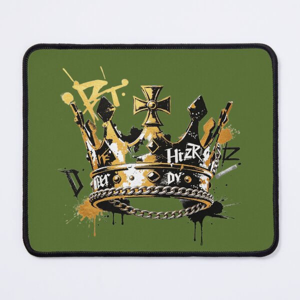Item preview, Graffiti-style royal crown in gold and black with chains designed and sold by mixoubraw.