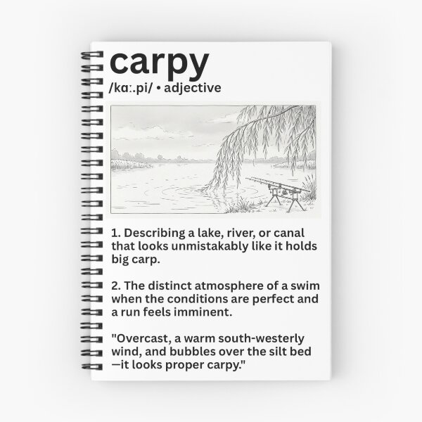 Item preview, “Carpy” Illustrated Dictionary Definition Carp Fishing designed and sold by Always-Angling.