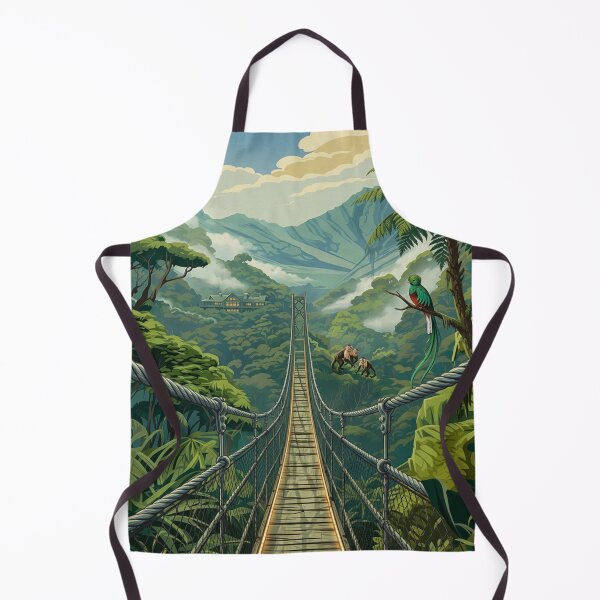 Item preview, Monteverde Costa Rica Cloud Forest Reserve Original Custom Vintage Poster Wall Art Design Pillow Gift designed and sold by Cool Robot Bro..