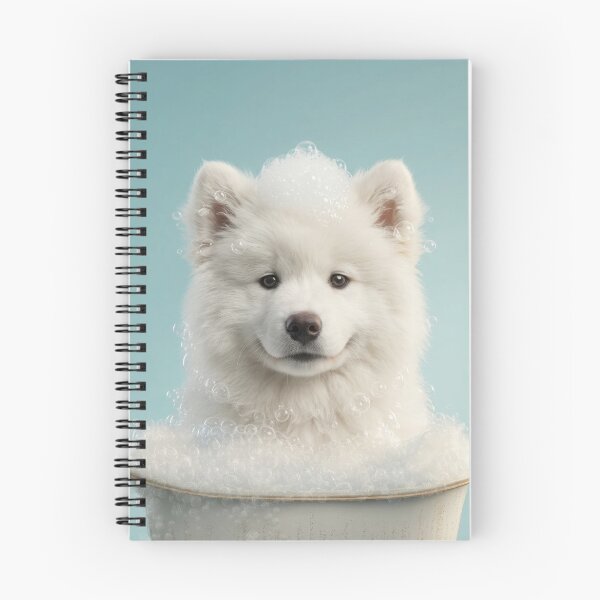 Item preview, Baby Samoyed Bubble Bath Cute Nursery Bathroom Wall Art designed and sold by LazyOwlStore.