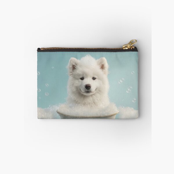Item preview, Baby Samoyed Bubble Bath Cute Nursery Bathroom Wall Art designed and sold by LazyOwlStore.