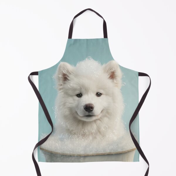 Item preview, Baby Samoyed Bubble Bath Cute Nursery Bathroom Wall Art designed and sold by LazyOwlStore.