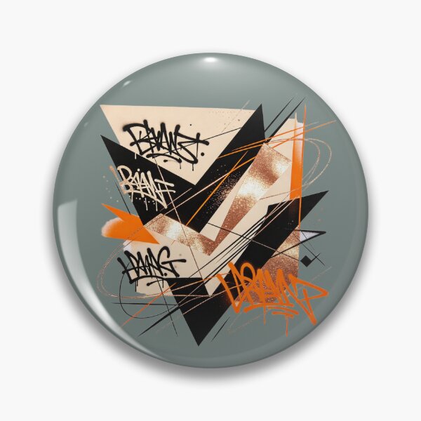 Item preview, Urban geometric composition in black, orange and golden bronze designed and sold by mixoubraw.