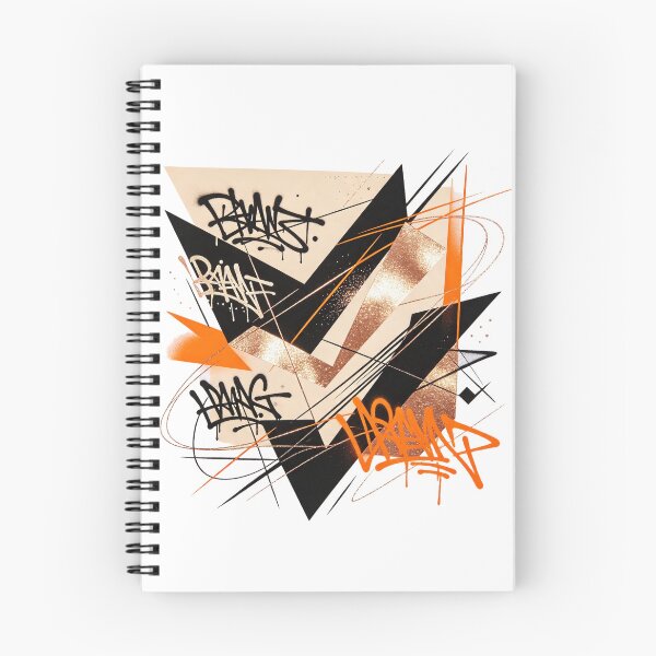 Item preview, Urban geometric composition in black, orange and golden bronze designed and sold by mixoubraw.