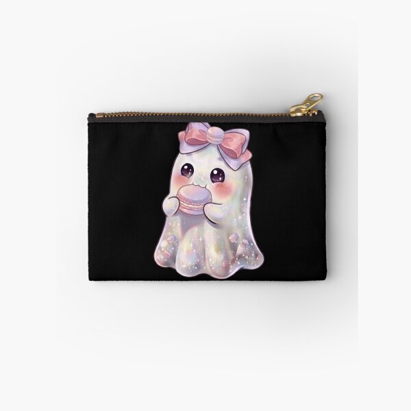 Item preview, Cute Kawaii Ghost Eating a French Macaron Design / Halloween / Cafe / Ghosts / Foodie / Sweet / T-shirts mugs stickers phone case hardcover journal poster designed and sold by TeenLake.