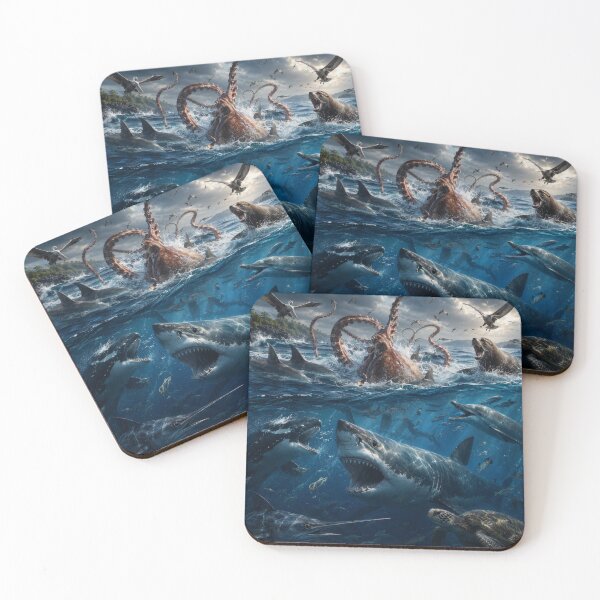 Item preview, Savage Battle in the Ocean designed and sold by JuViRo.
