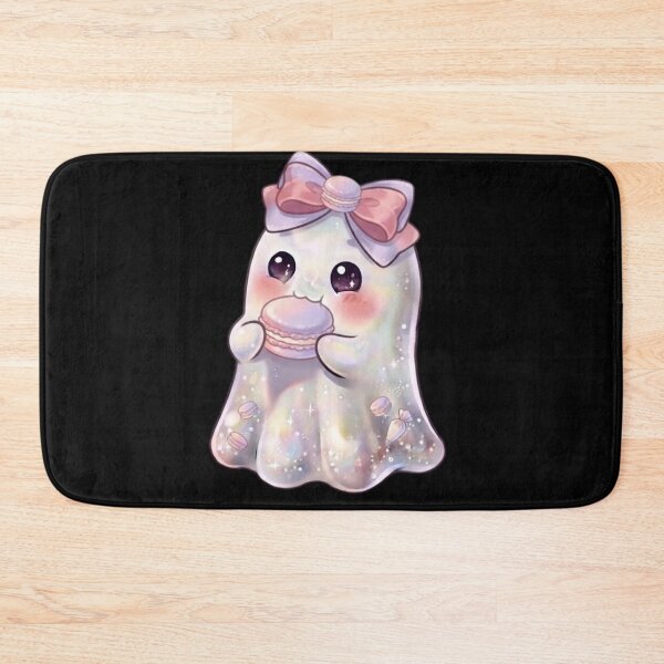 Item preview, Cute Kawaii Ghost Eating a French Macaron Design / Halloween / Cafe / Ghosts / Foodie / Sweet / T-shirts mugs stickers phone case hardcover journal poster designed and sold by TeenLake.