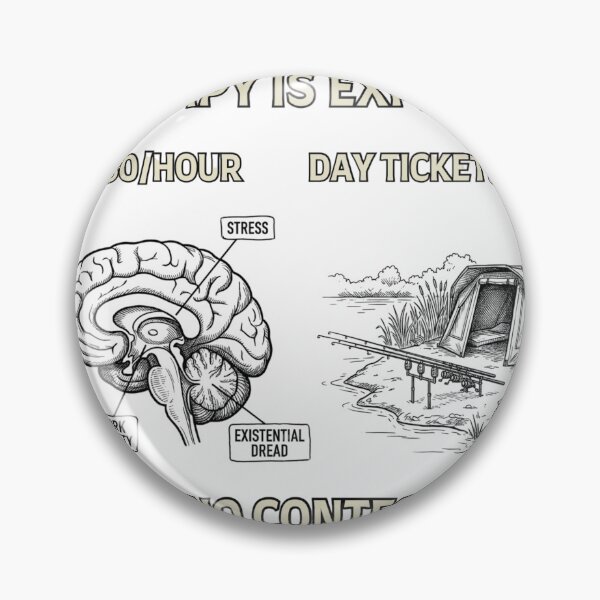 Item preview, “Therapy Is Expensive, A Day Ticket Isn’t” Fishing – Funny Angler Graphic designed and sold by Always-Angling.