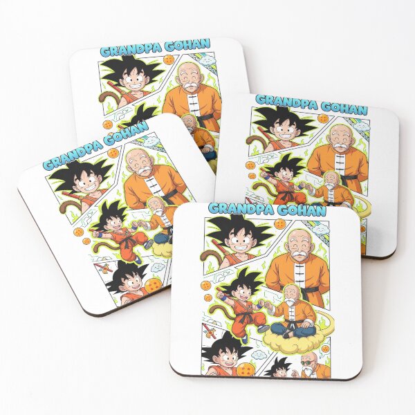 Item preview, Son Goku and Grandpa Gohan Manga Comic Collage designed and sold by FreakToons.