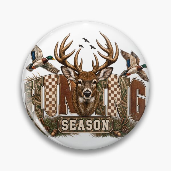 Item preview, Hunting Season Retro Deer Head Camo Duck Graphic designed and sold by VGAfanatic.