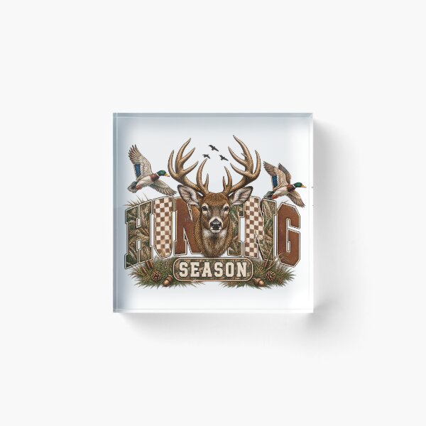 Item preview, Hunting Season Retro Deer Head Camo Duck Graphic designed and sold by VGAfanatic.