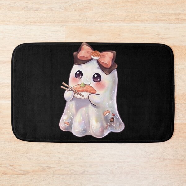 Item preview, Cute Kawaii Ghost Eating a Sushi Design / Halloween / Korea / Ghosts / Foodie / Japanese / T-shirts mugs stickers phone case hardcover journal poster designed and sold by TeenLake.