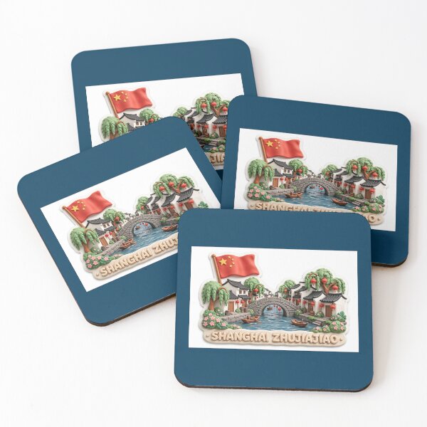 Item preview, SHANGHAI ZHUJIAJIAO · Ancient Water Town with Stone Bridge & Canal designed and sold by PaintMeWorld.