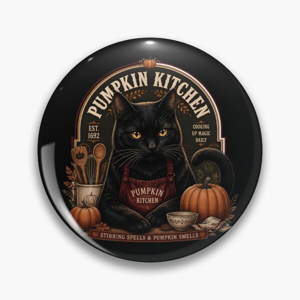 Item preview, Pumpkin Kitchen Cat Retro Halloween Poster Halloween designed and sold by LiviuGligoros.