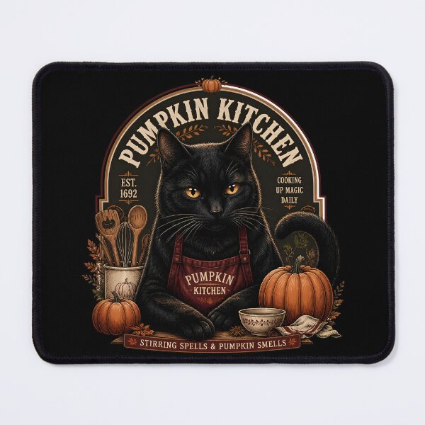 Item preview, Pumpkin Kitchen Cat Retro Halloween Poster Halloween designed and sold by LiviuGligoros.