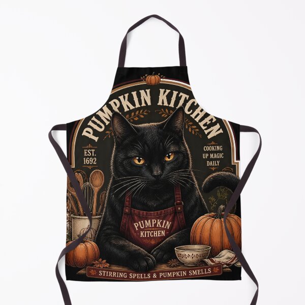 Item preview, Pumpkin Kitchen Cat Retro Halloween Poster Halloween designed and sold by LiviuGligoros.