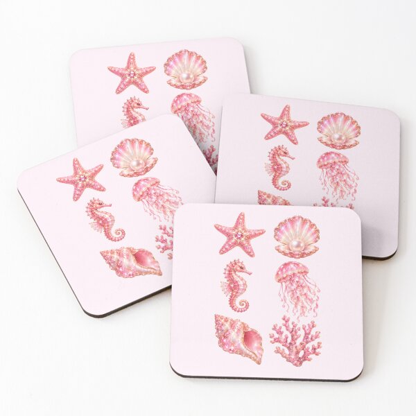 Item preview, Pink Glitter Ocean Treasures – Sparkling Sea Life Collection designed and sold by Lyannaadesign.