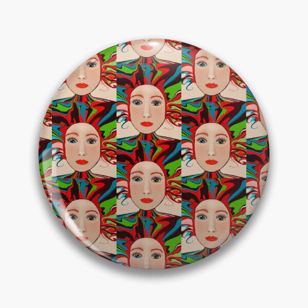 Item preview, Colorful Face with Swirling Patterns designed and sold by Elaine M Hayward .